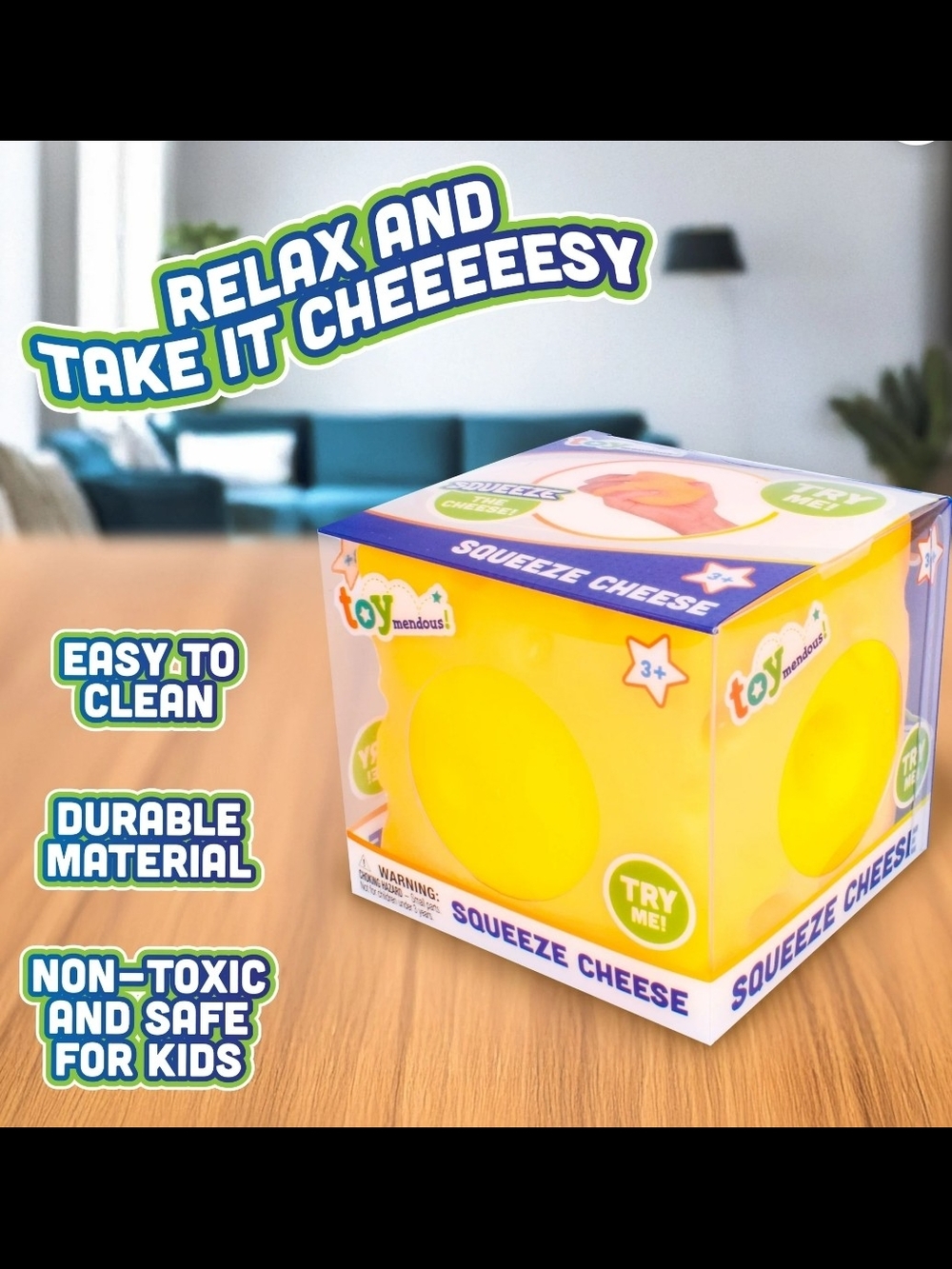 Squeeze Cheese Squishy - NEW